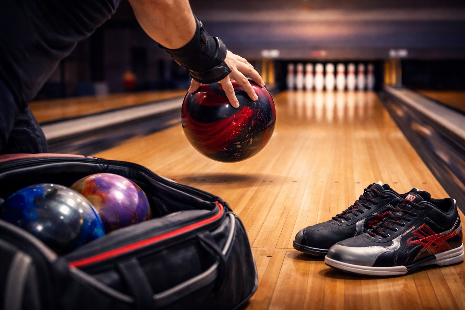 Multiple bowling balls equipment